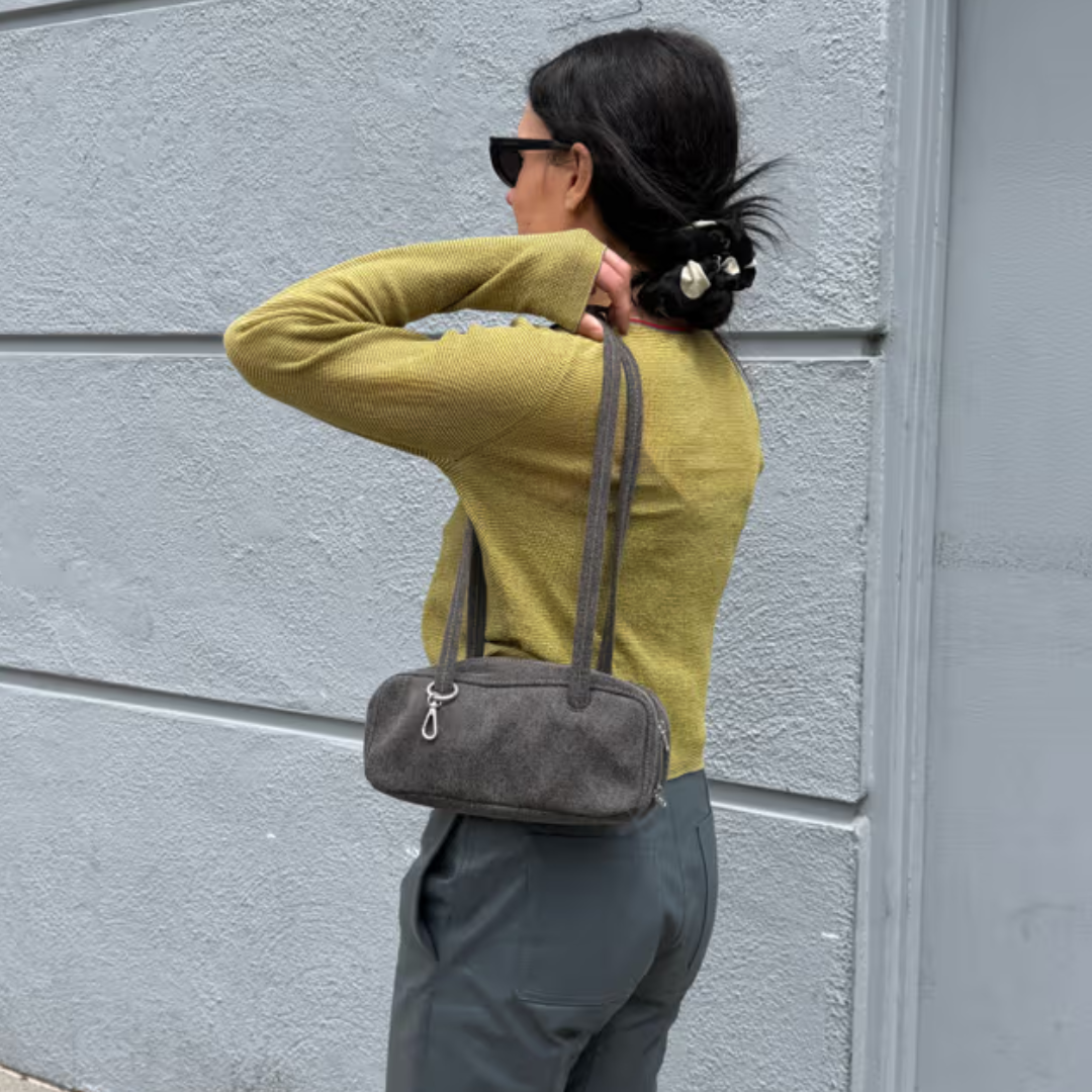 Small Denim Bowler Bag