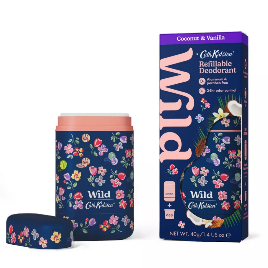 Navy Flower Case + Deodorant